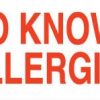 Communication Label Wht/Red No Known Allergies