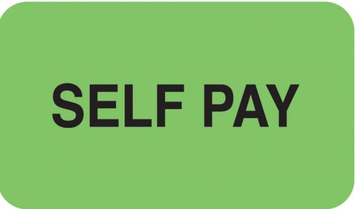 Communication Label Fl Green/Bk Self Pay