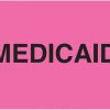 Communication Label Fl Pink/Bk Medicaid