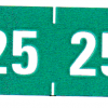 3070-25 2025 Large "Tab" Compatible Vinyl Year code Dk Green/White 500/roll