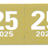 4040-25 2025 col-r-tab compatible year label roll Gold