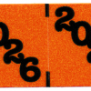 2026 Jeter match year code label orange/black 500 per roll