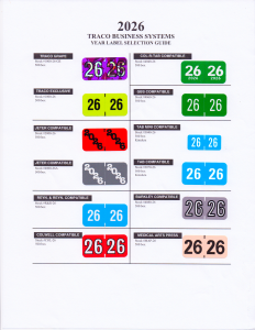 2026 year label assortment