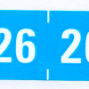 2026 "Tab" Compatible Vinyl Year code Sky Blue/White 500/roll 2026 Year Code Label 1.5" x .75" Vinyl 500 per roll  Sky Blue background with White Numbers