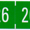 2026 "GBS" Compatible Year code Green/White 500/roll 2026 Year Code Label 1.5" x .750" Laminated 500 per roll Green background with White Numbers GBS Products compatible.