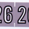 2026 "Barkley" compatible Year code Gray  /White w/ Black outline 500/roll 2026 Year Code Label 1.5" x .75" Laminated 500 per roll Gray background with White numbers and Black Outline