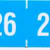 2026 Year code "Reynolds and Reynolds" Compatible Sky Blue /White 500/roll 2026 Year Code Label 1.5" x .750" Laminated 500 per roll Sky Blue background with white Numbers Reynolds & Reynolds Products compatible.