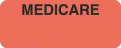 Communication Label Fl Red/Blk Medicare