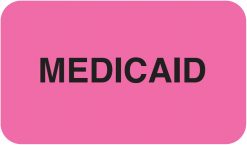 Communication Label Fl Pink/Bk Medicaid