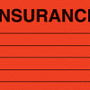 Communication Label Fl Red/Bk Insurance