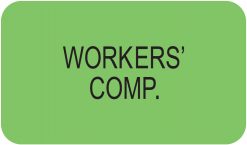 Communication Label Fl Green/Bk Workers' Comp