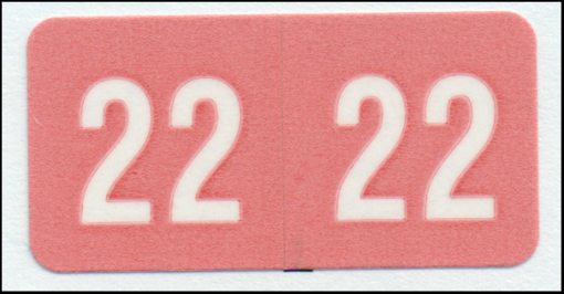 Smead 2022 mini year code label